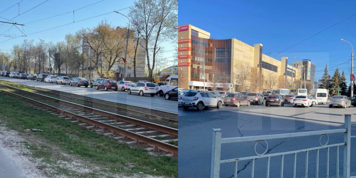 24 апреля из-за репетиции Парада Победы Ульяновск встал в восьмибалльных пробках