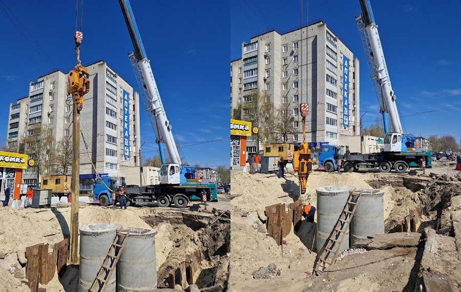 Коллектор на Рябикова, 60 в Ульяновске полностью восстановили 19 апреля 2023 года