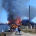 В городе Инза Ульяновской области полыхает жилой дом: видео