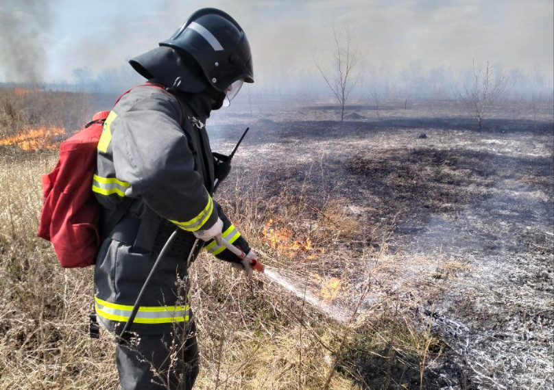 В Поливно под Ульяновском горят полигон и лес, есть опасность взрыва