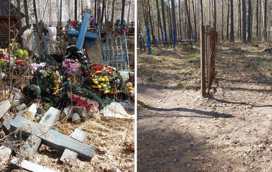 В Ульяновской области разгребли бардак на кладбище у Белого озера