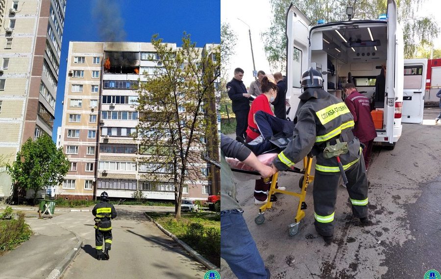 При пожаре на улице Гоголя в Ульяновске 28 апреля два человека отравились угарным газом