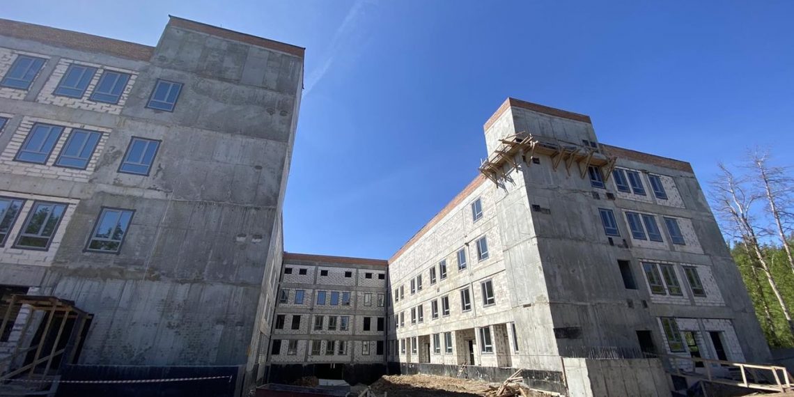 В Ульяновске полностью возвели каркас инфекционного отделения областной детской больницы