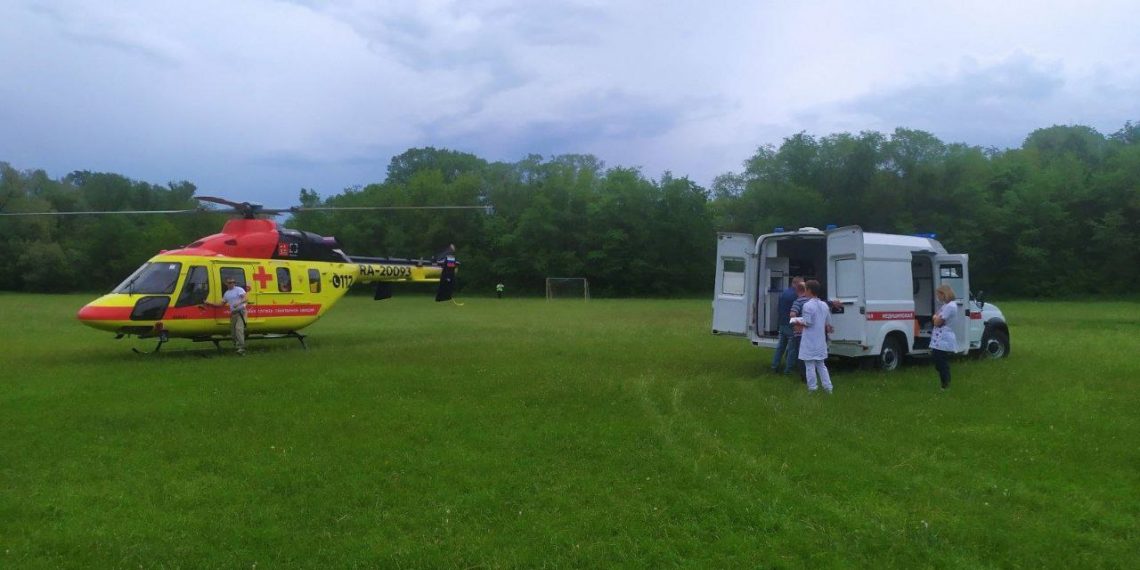 6 июня из Барышского района в Ульяновск на вертолёте санавиации экстренно доставили «тяжёлого» пациента