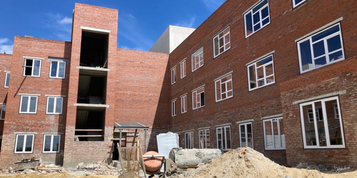 Новые корпус Акшуатского дома престарелых технически готов на 88% — данные на 11 июля 2023 года