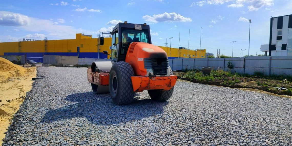 На улице Юго-Западной в Ульяновске строят новую дорогу