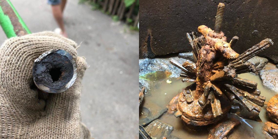 На Улице Кадьяна в Вырыпаевке забитый отложениями водопровод заменили на новый