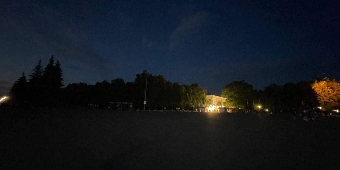 Центр Ульяновска ночью не освещается