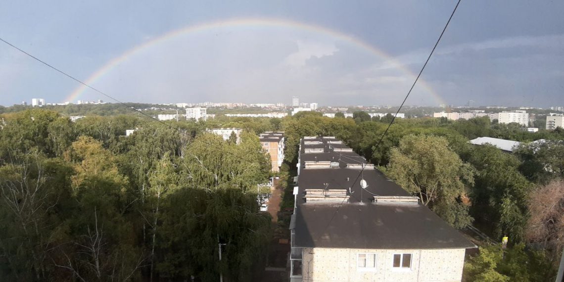 Невероятно красивая радуга была сегодня в Ульяновске