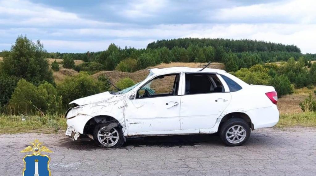 Пьяный водитель «Гранты» перевернул машину на трассе в Павловском районе Ульяновской области