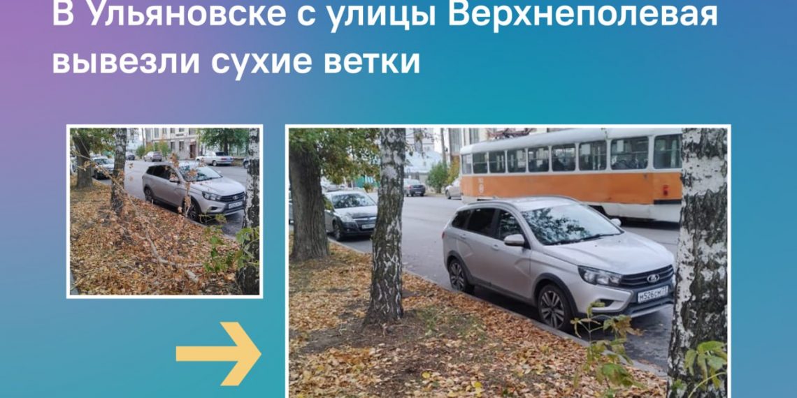 Улицу Верхнеполевая наконец-то очистили от веток