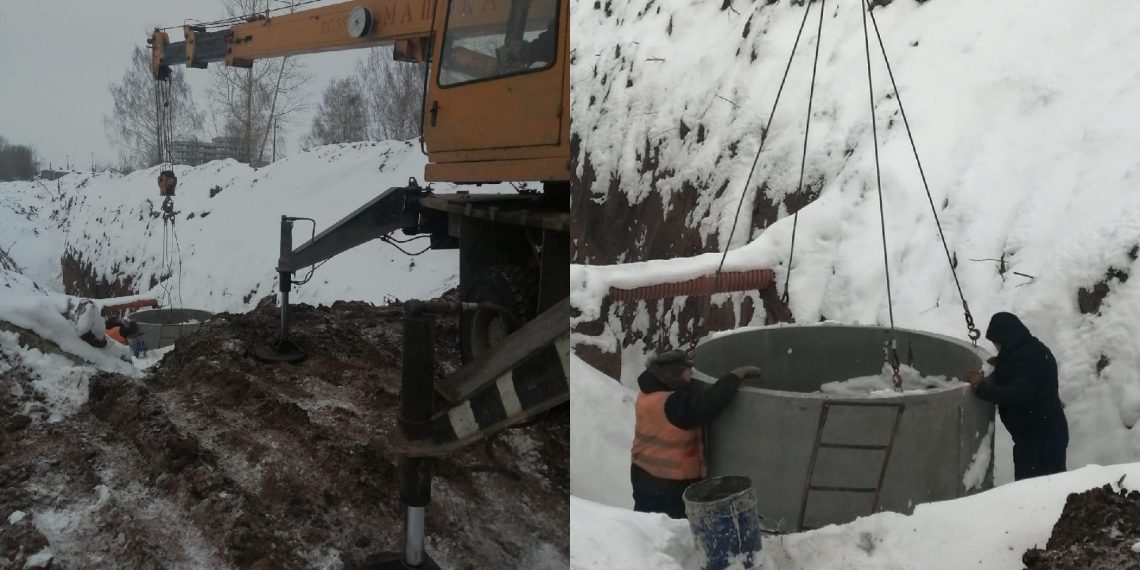 На 4-м проезде Инженерном в Ульяновске капитально ремонтируют стратегически важный коллектор