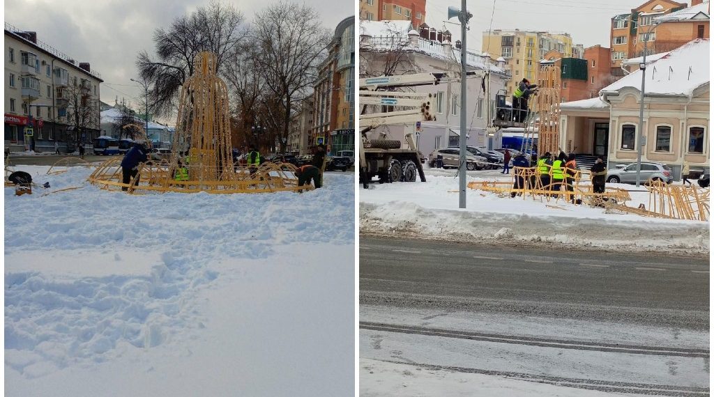 Перед Центробанком в Ульяновске к Новому году установят световой фонтан