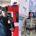 Двоих начальников ульяновского МЧС проводили на пенсию под струями брандспойтов