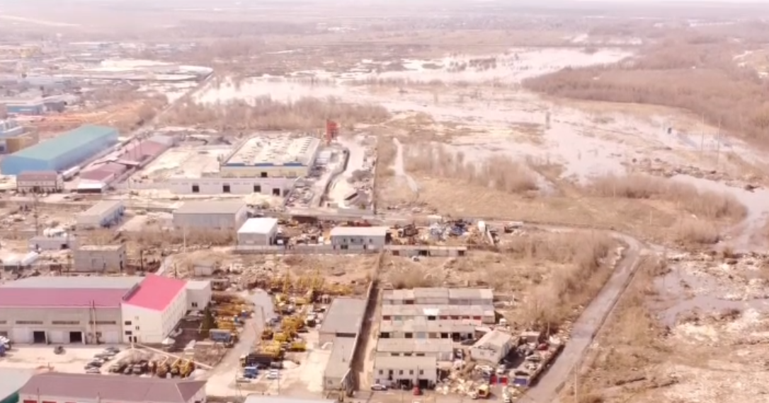 Спасатели выложили видео мониторинга паводковых зон Ульяновска с беспилотника