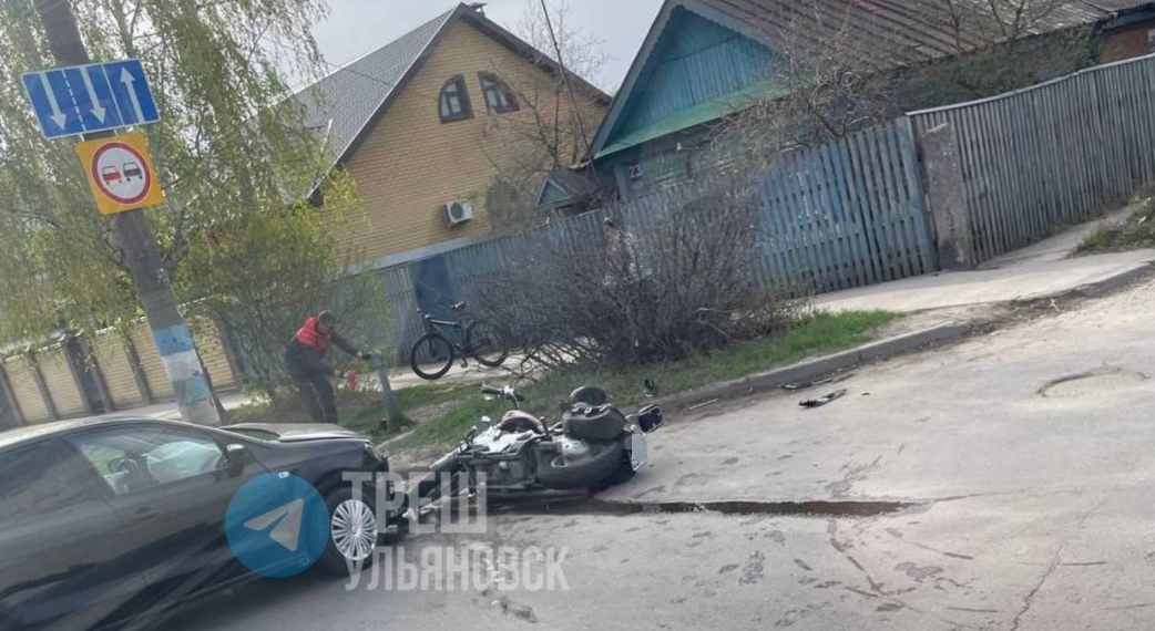 Байкера сбили на Верхней Террасе в Ульяновске утром 22 апреля