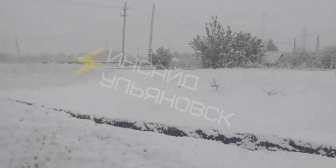 9 мая Барышский район Ульяновской области занесло снегом