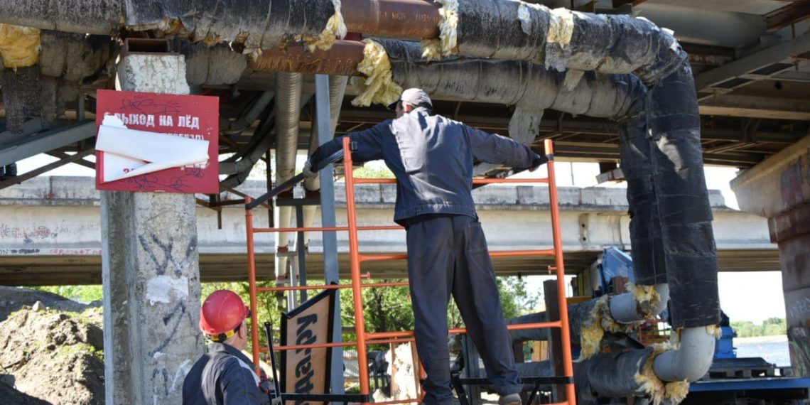 Под минаевским мостом в Ульяновске подключают новый участок теплотрассы