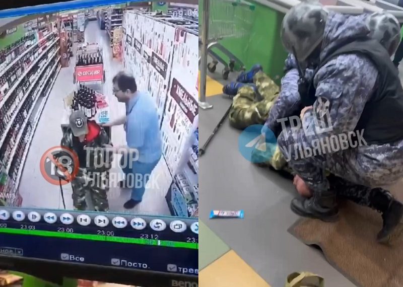 В «Гулливере» на Гончарова росгвардейцы свинтили пьяного дебошира