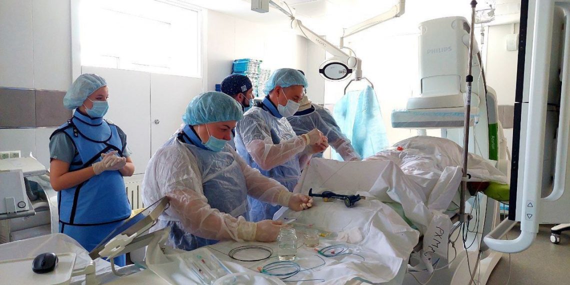 Впервые в Новоспасской больнице провели стентирование сердца