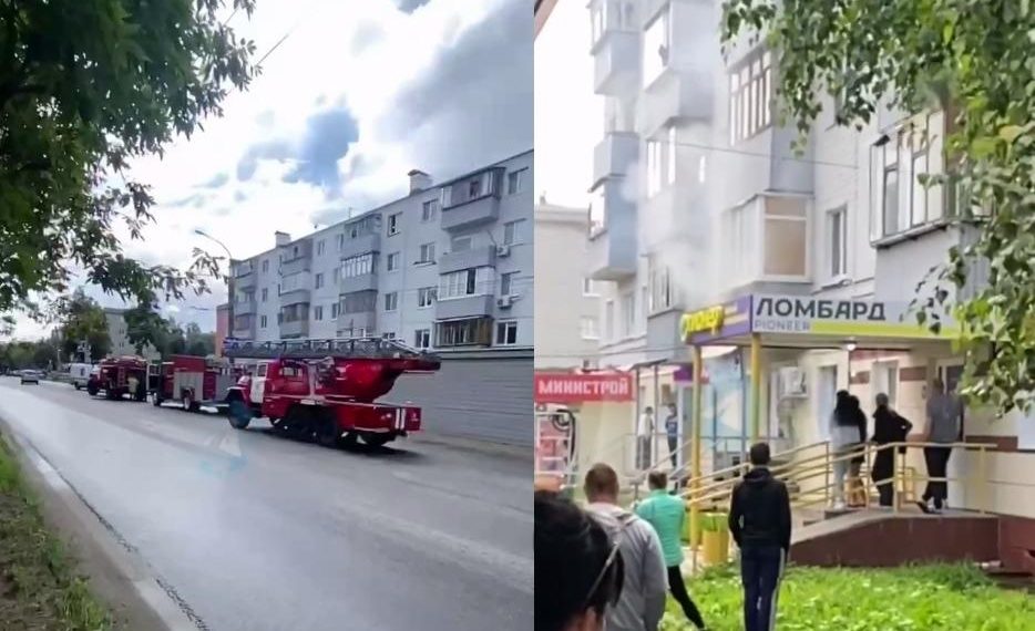 На Верхней террасе в Ульяновске горит магазин