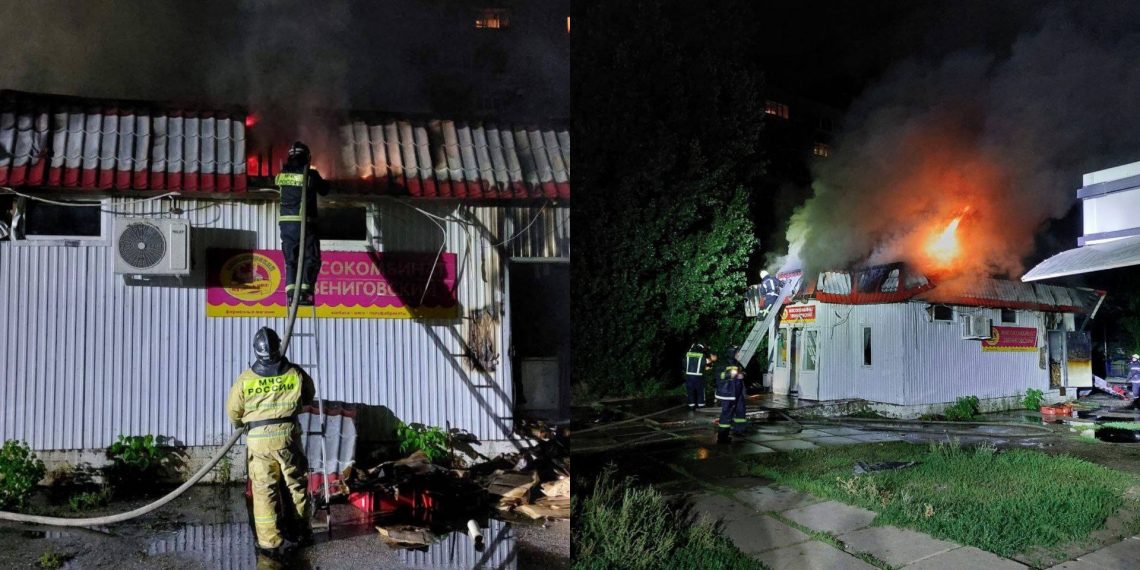 В Димитровграде горел торговый павильон