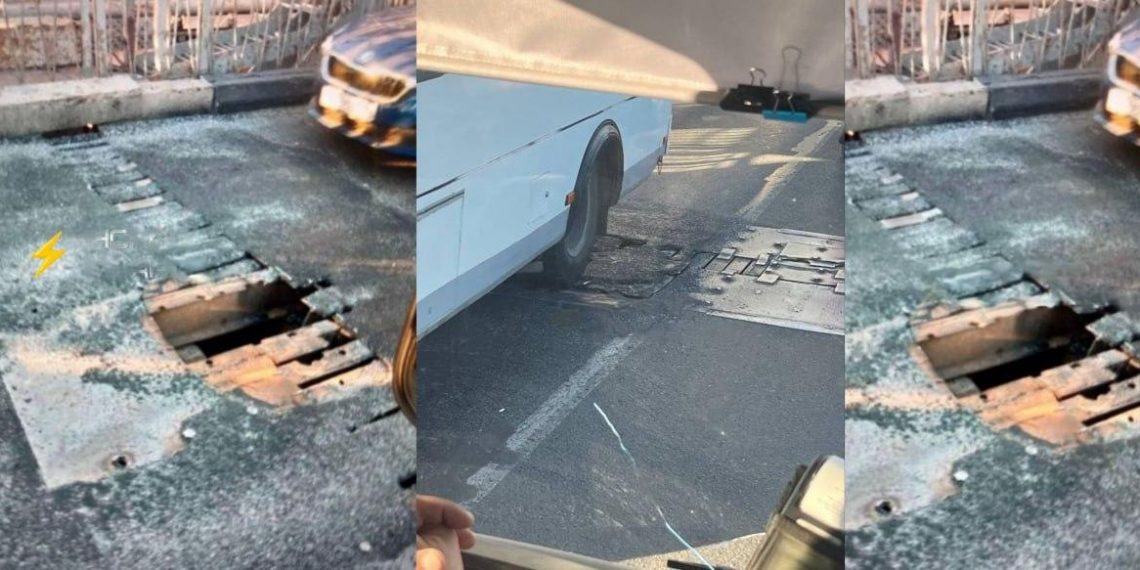 На Императорском мосту в Ульяновске образовалась дыра