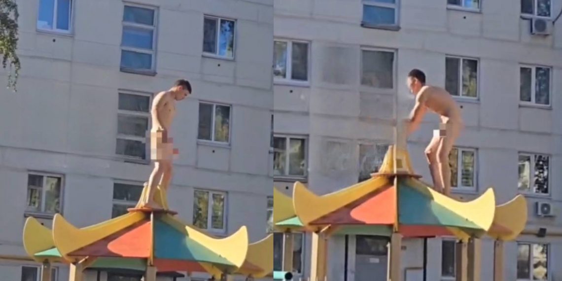 Правоохранители задержали голого мужчину на детской площадке в Димитровграде