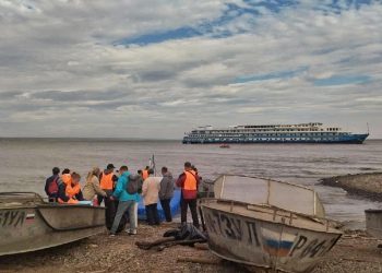 К геопарку «Ундория» под Ульяновском впервые за долгое время причалил теплоход
