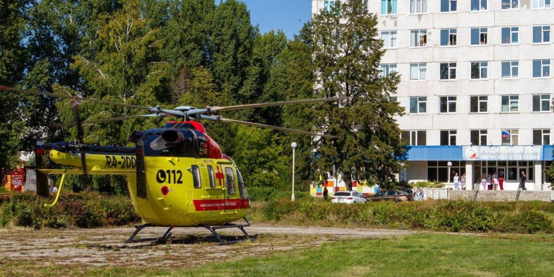 Ульяновская больница Андрея Первозванного обзавелась собственной вертолётной площадкой