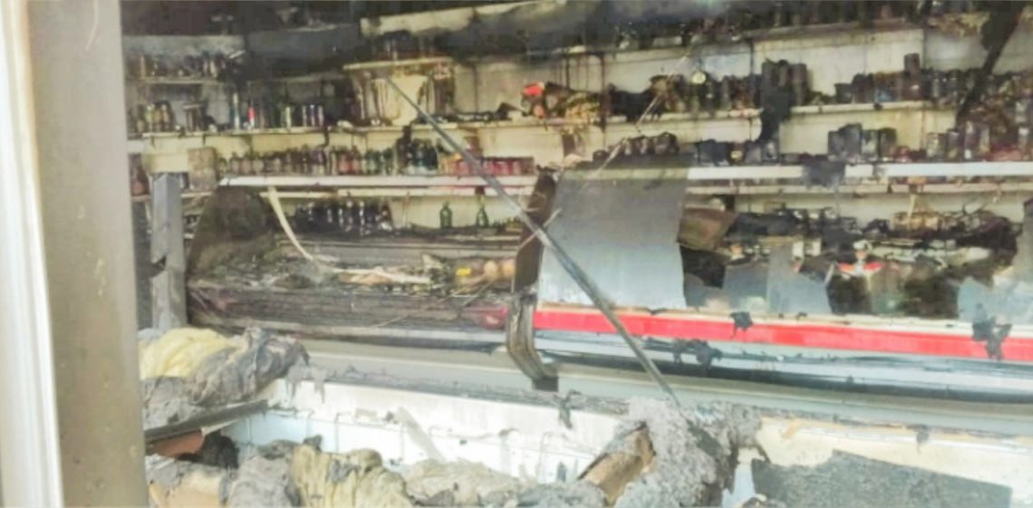 В Димитровграде из-за короткого замыкания сгорел магазин-кафе