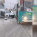 В Засвияжье авто врезалось в трамвай, движение приостановлено
