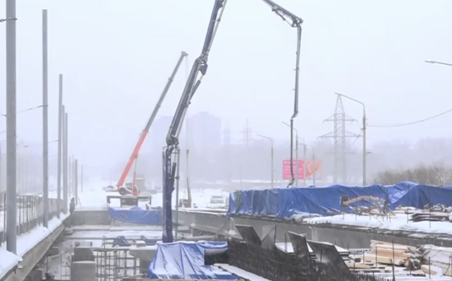 В январе начнут монтировать трамвайные пути на Минаевском мосту в Ульяновске