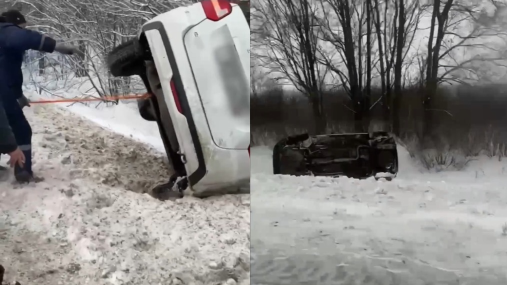 Два ДТП с перевёртышами случилось 4 января в Карсунском районе