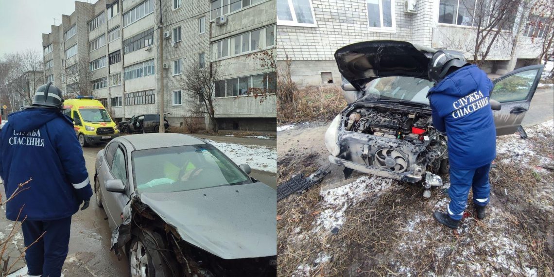 Две легковушки разбились друг о друга на дороге в Засвияжье