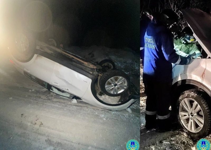 Молодая жительница Ульяновска перевернулась на Kia Sportage