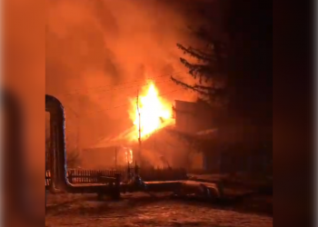 Ночью в Глотовке сгорела бывшая санчасть военного городка