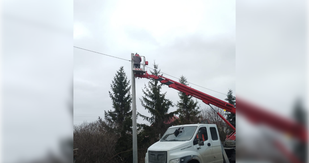 В Лаишевке запущен новый участок уличного освещения