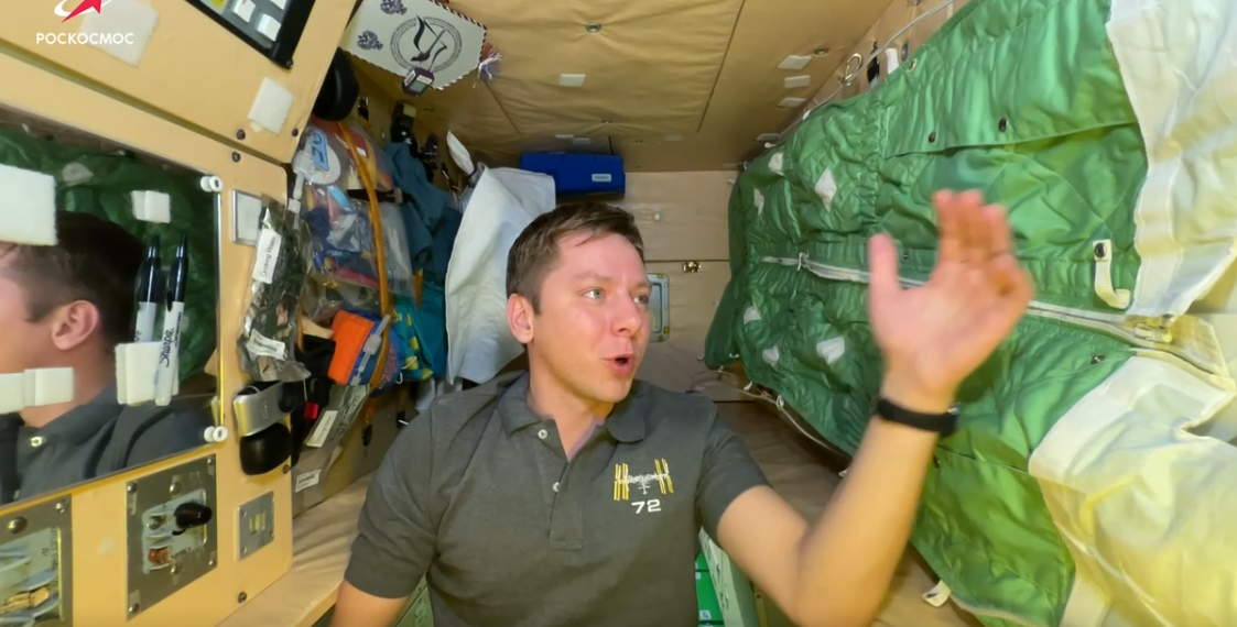 Выпускник УИ ГА космонавт Песков показал свою «квартирку» на МКС