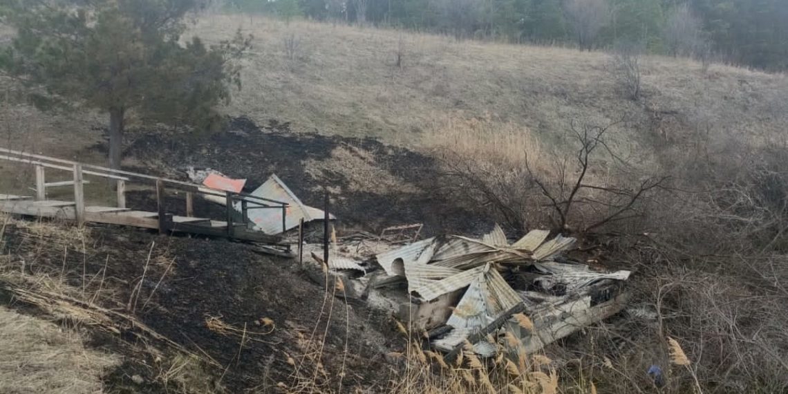 В Ульяновской области сгорела часовня у святого источника