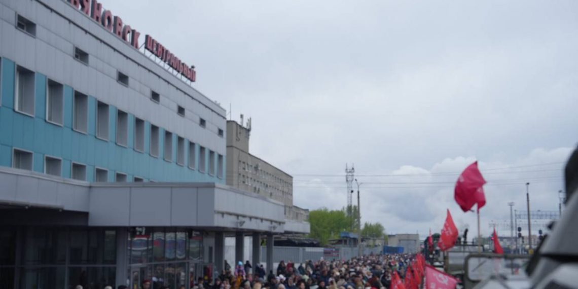 9 000 горожан встретили Паровоз Победы в Ульяновске