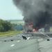На трассе под Ульяновском загорелась фура — видео