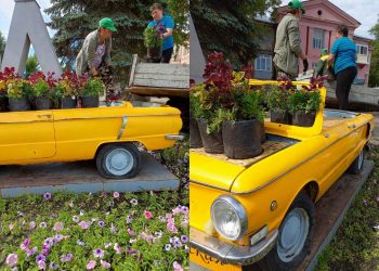 На Автозаводской в Ульяновске «расцвёл» жёлтый «Запорожец»