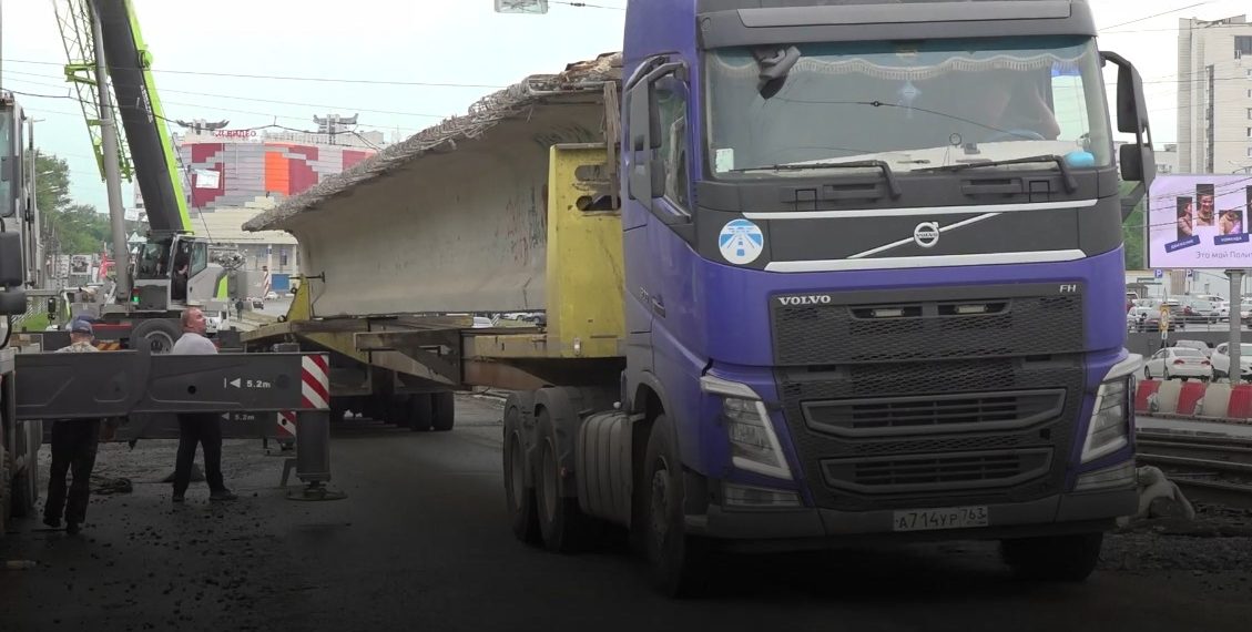 На Минаевском мосту в Ульяновске завершён монтаж пролётных конструкций