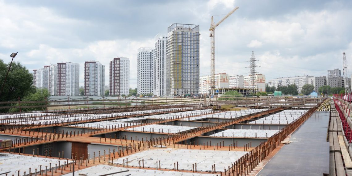 В Ульяновске начали бетонировать основание моста Шевченко-Смычки