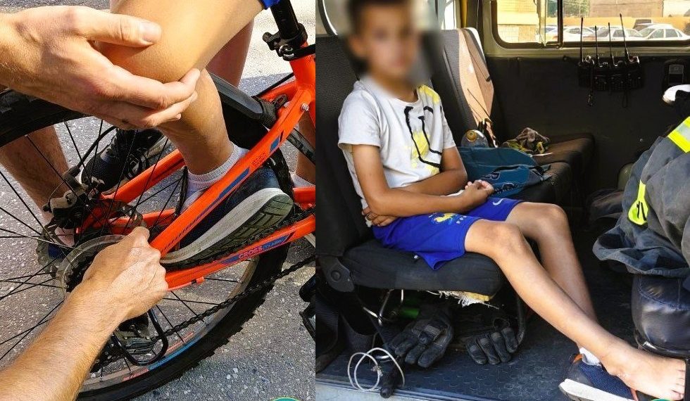 Ульяновские спасатели освободили ногу мальчика, зажатую в велосипедном колесе