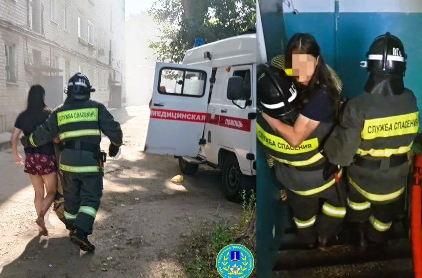 На пожаре в Ульяновске спасены дети, эвакуированы 20 человек — видео