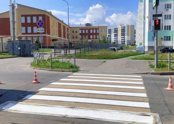 В Ульяновске обновили дорожную разметку у тринадцати школ