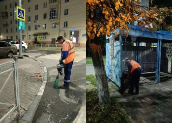 Коммунальщики всю ночь убирали Ульяновск после Дня города
