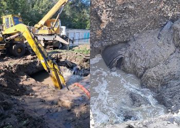 Из канализации на Верхней Террасе извлекли более тонны тряпок